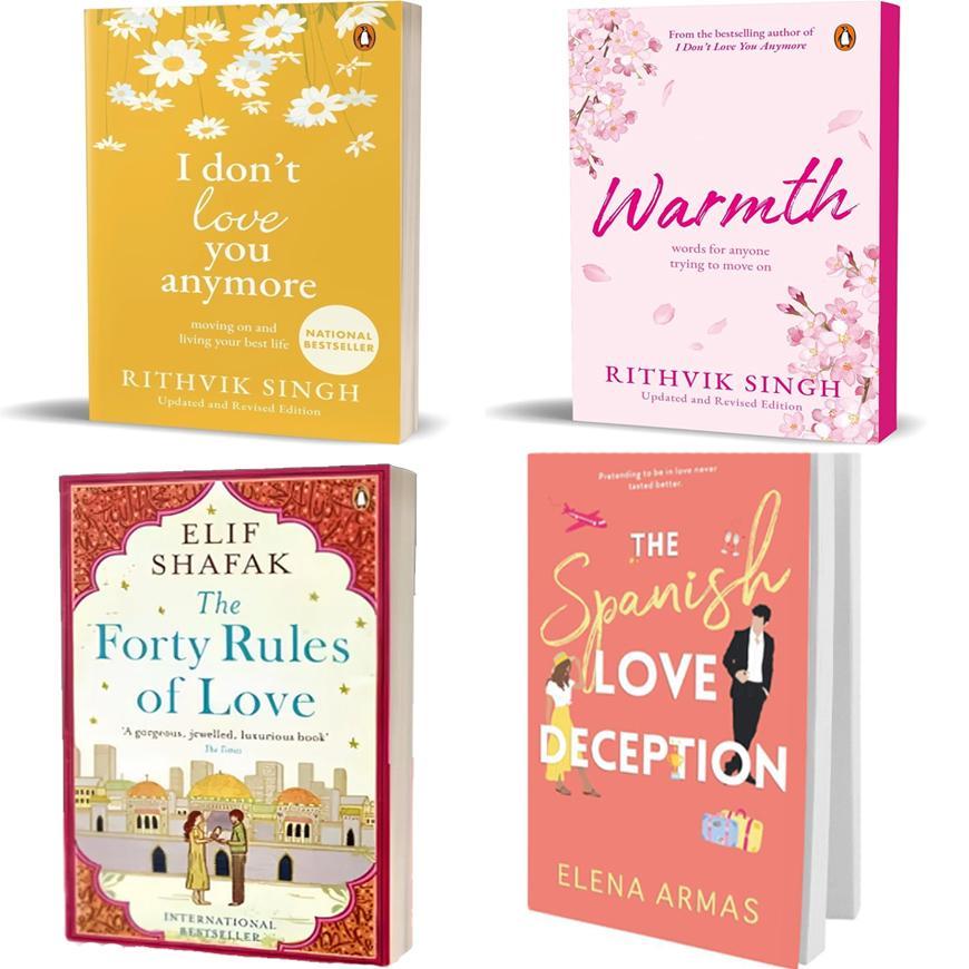 Deal of 4 Books ( I don't love you anymore + Warmth + The Spanish Love Deception + The Forty Rules Of Love