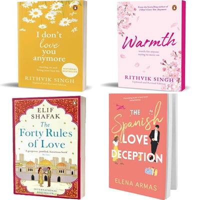 Deal of 4 Books ( I don't love you anymore + Warmth + The Spanish Love Deception + The Forty Rules Of Love